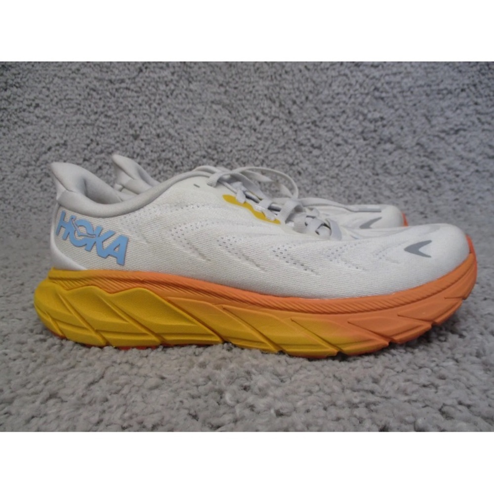 Hoka One One Arahi 6 Womens Size 7.5 White Orange Running Walking Shoes Sneakers